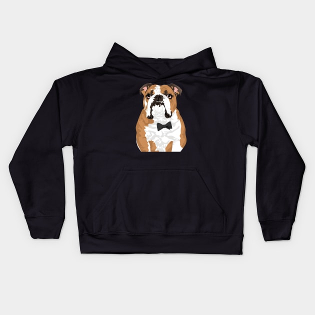 Gentleman English Bulldog T-Shirt for Dog Lovers Kids Hoodie by riin92